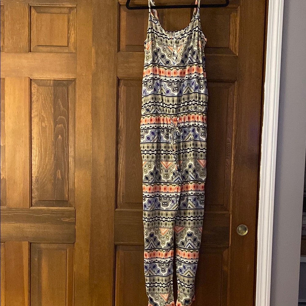 Old navy Aztec printed tank jumpsuit small
